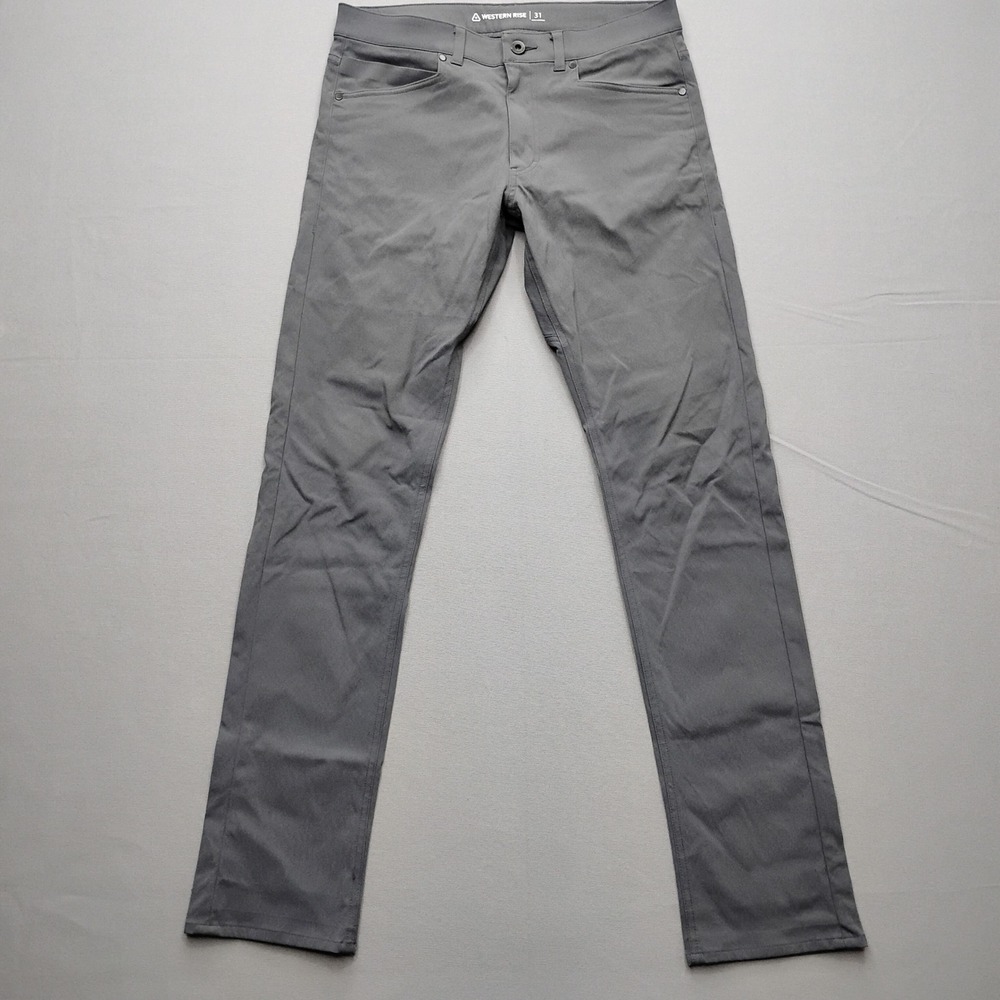 Western Rise AT Pant Mens 31x33 Grey Nylon Spandex Stretch Casual Outdoor Pants
